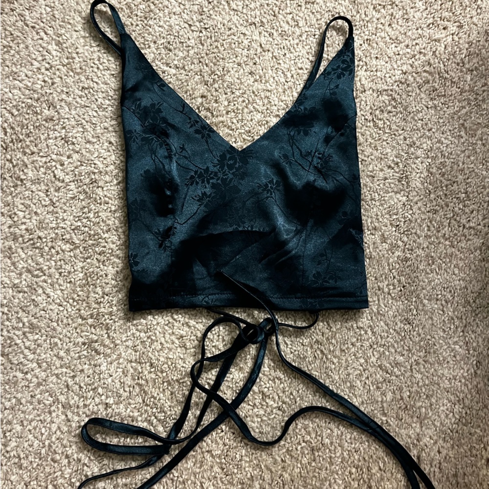 Shein Lace Up Crop Tank